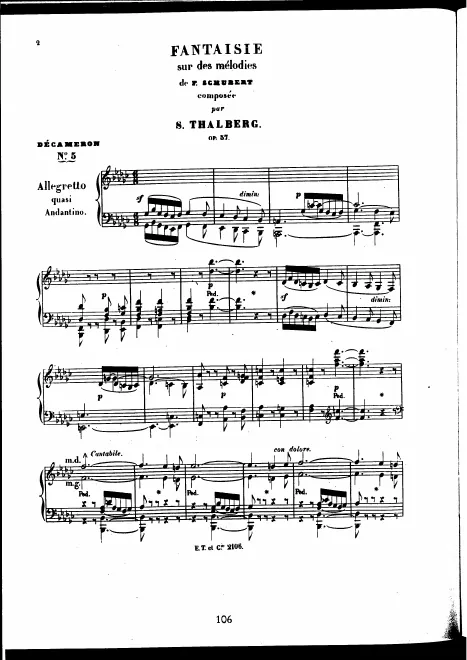 5. Fantaisie sur des mélodies de Franz Schubert (1847)