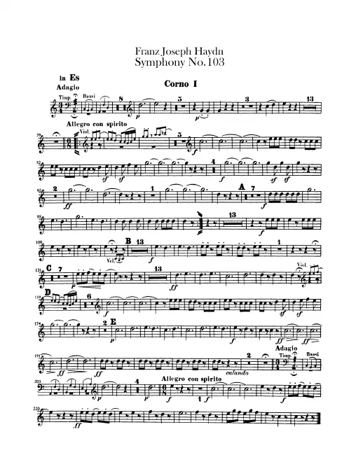 Horn 1, 2 (E/C)