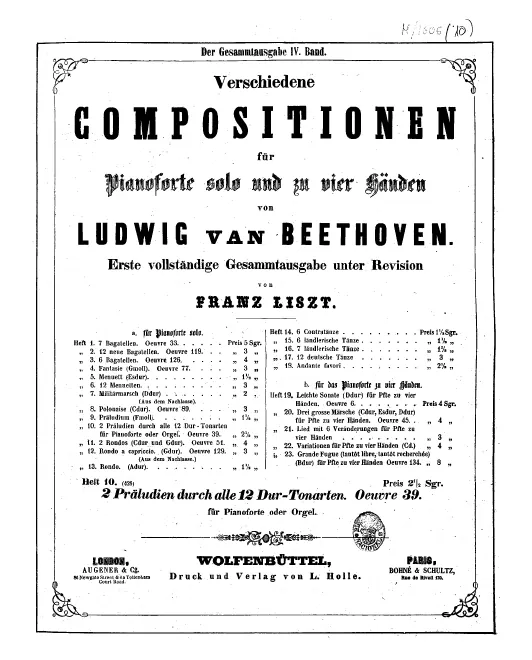 Heft 10. 2 Preludes, Op.39
