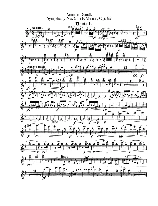 Flute 1, 2 (also Piccolo)