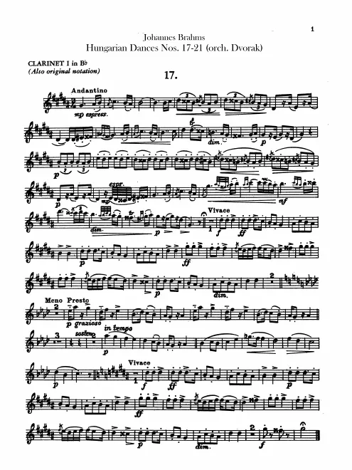 Clarinet 1/2 (A) Clarinet 1/2 (B)