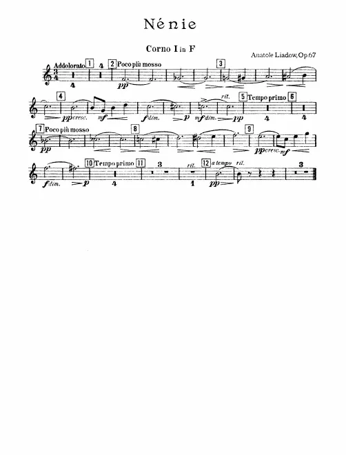 Horn 1, 2, 3, 4 (F)