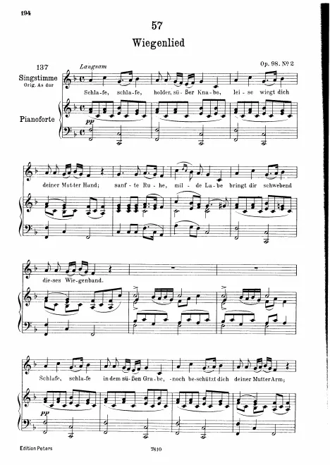 Complete Score (Low Voice, transposed to )