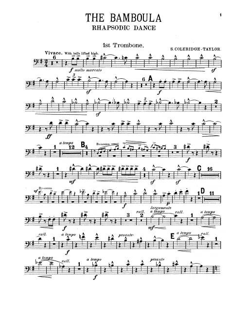 Trombone 1, 2, 3, Tuba