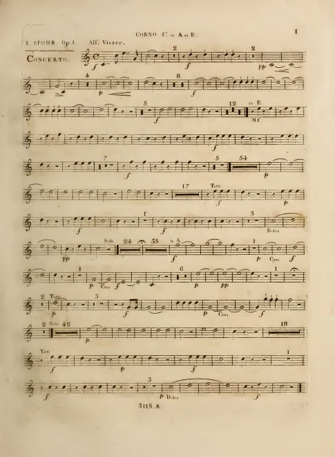 Horn 1, 2 (A, E)