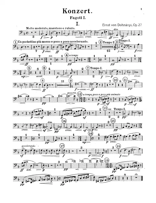 Bassoon 1, 2, Contrabassoon