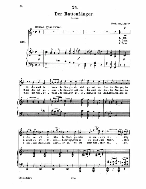 Complete Score (Transposed to )