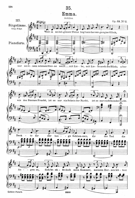 Complete Score (Medium voice, transposed to )