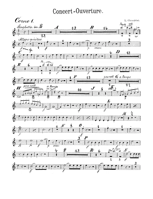 Horn 1, 2 (B/C), 3, 4 (E/G)