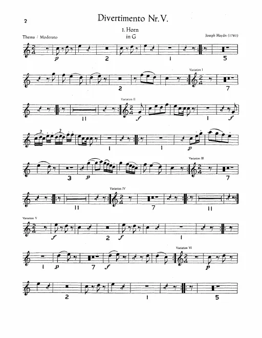 Horn 1, 2 (G)