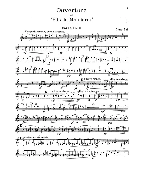 Horn 1, 2, 3, 4 (F)
