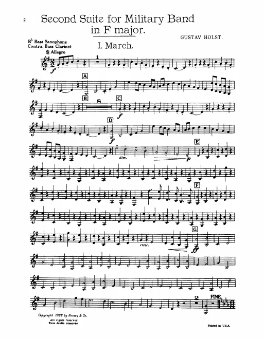 Bass Saxophone (B)/Contrabass Clarinet (B)