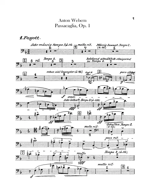 Bassoon 1, 2, Contrabassoon