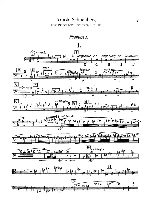 Trombone 1, 2, 3, 4, Tuba