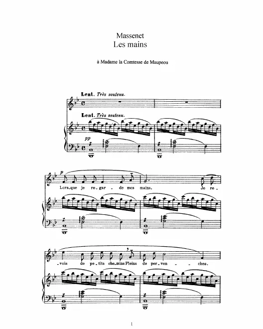 Complete Score (B Major: high voice and piano)