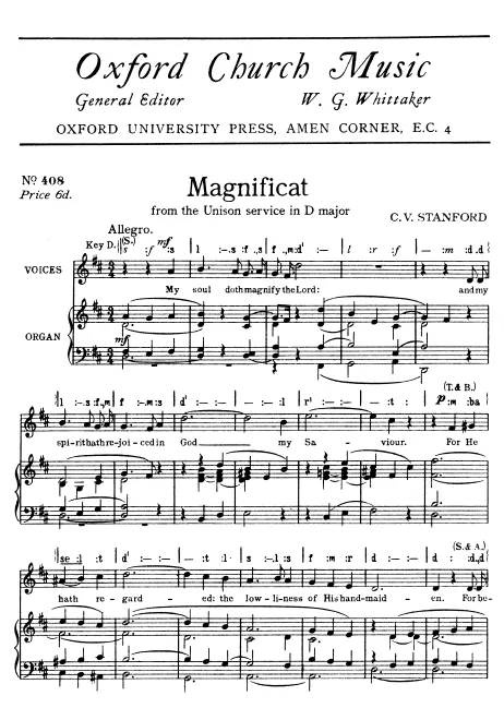 Magnificat and Nunc Dimittis