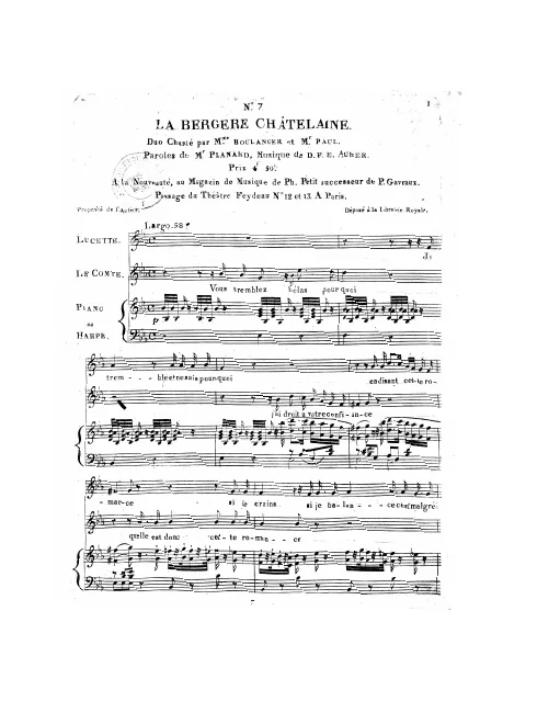 No.7, Duo: "Vous tremblez, hélas, pourquoi" (Act I, No.6a)