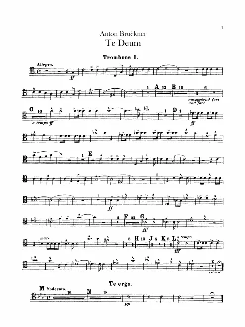 Trombone 1, 2, 3 (alto, tenor, bass), Tuba