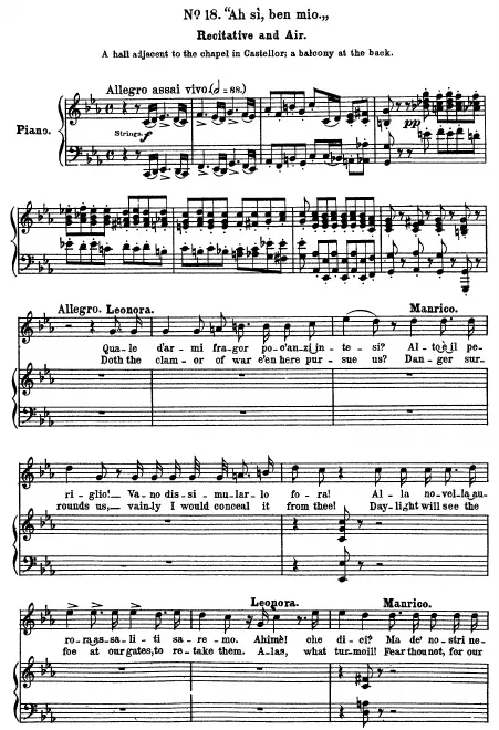 18. Recitative and Air: Ah si, ben mio ... Di quella pira