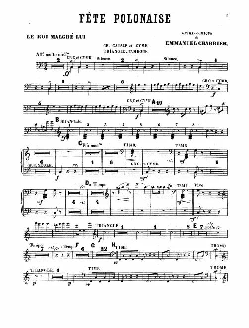 Bass Drum/Cymbal/Triangle/Snare Drum