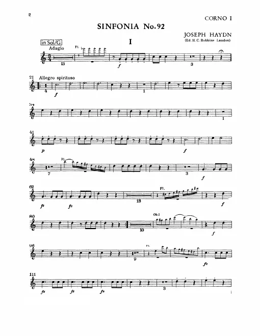 Horn 1, 2 (G/D)