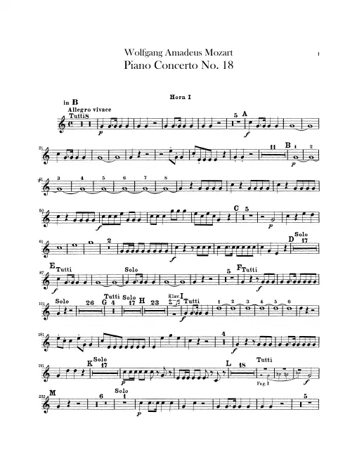 Horn 1, 2 (in B)