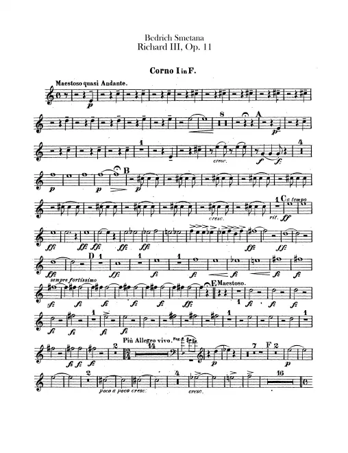 Horn 1, 2 (F), 3, 4 (C)