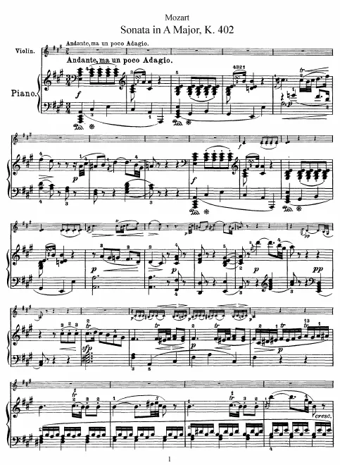 Complete Score and Violin Part