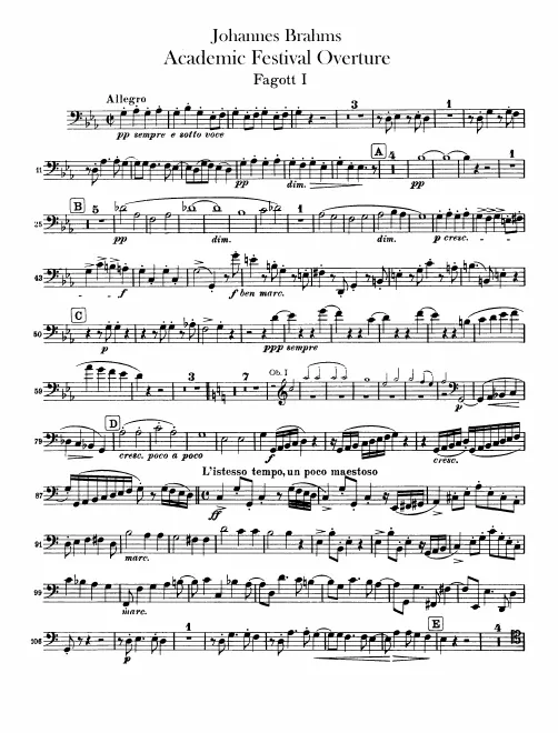 Bassoon 1, 2, Contrabassoon