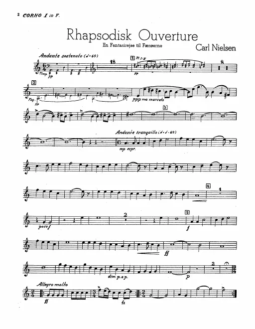 Horn 1, 2, 3, 4 (F)