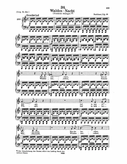 Complete Score (Low Voice, transposed to )