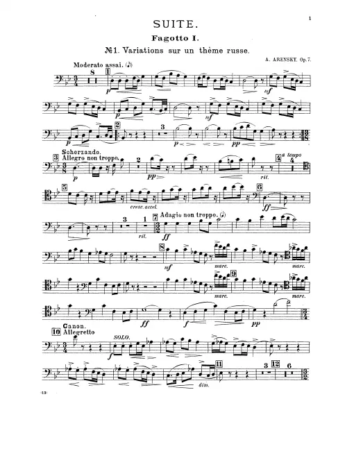 Bassoon 1, 2