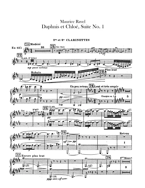 Clarinet 1/2 (B), Piccolo Clarinet (E), Bass Clarinet (B)