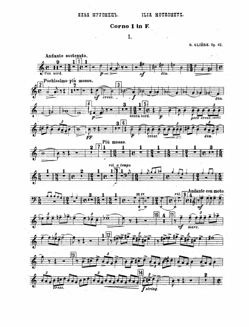 Horn 1, 2, 3, 4 (F)