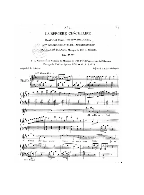 No.9, Quatuor: "Ah, noble enfant" (Act II, No.8)