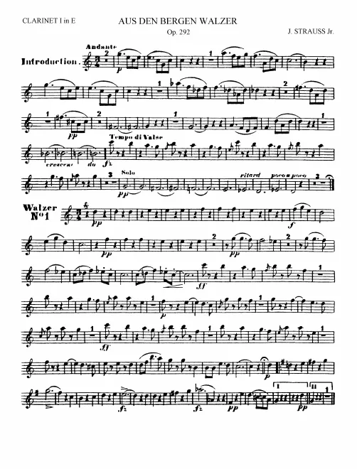 Clarinet 1 (E), 2 (B)