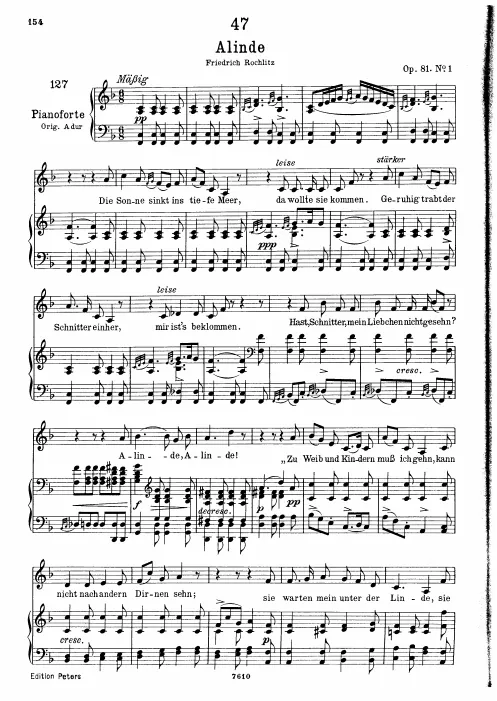 Complete Score (Low Voice, transposed to )