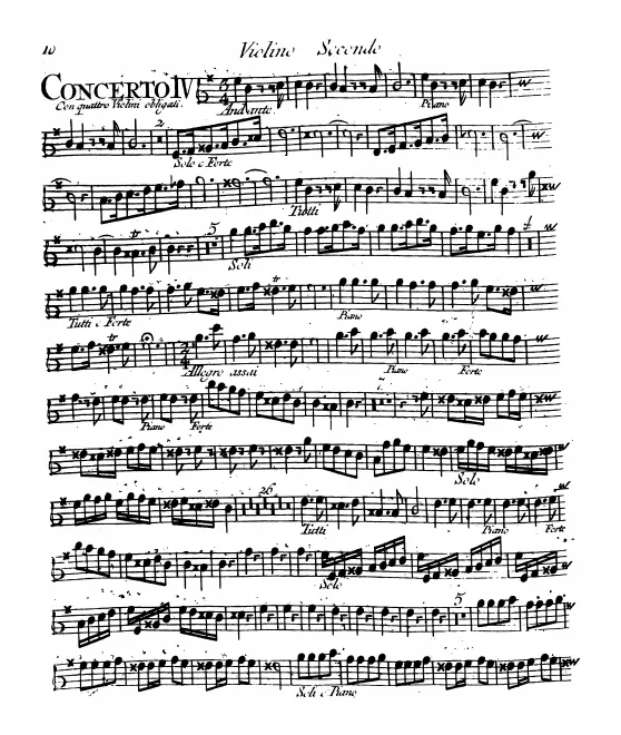 Violins II (solo and ripieno)