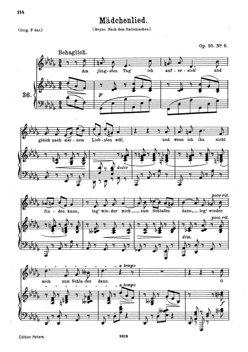 6. Mädchenlied