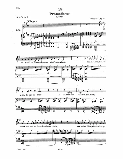 Complete Score (Low Voice, transposed to )