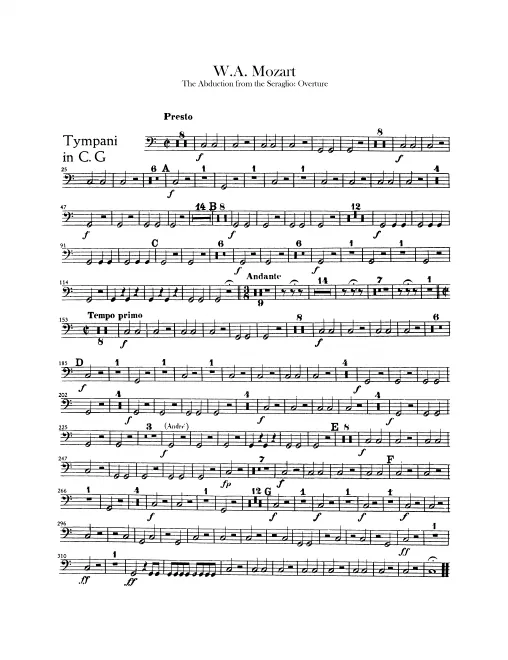 Timpani, Triangle, Cymbals, Bass Drum