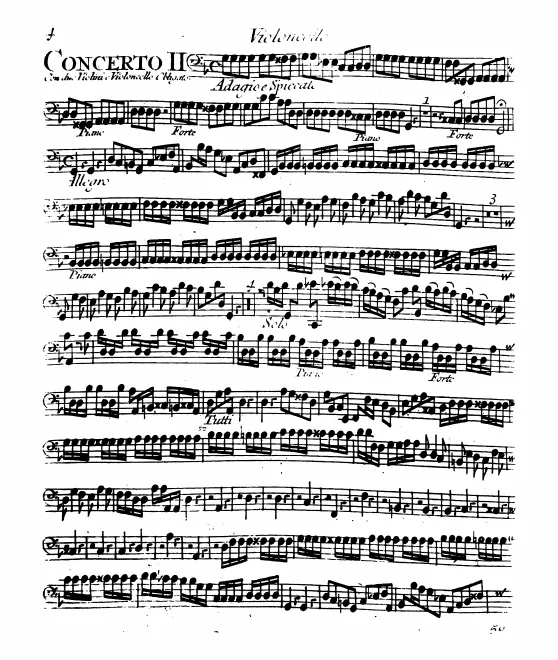 Cellos (solo and ripieno)