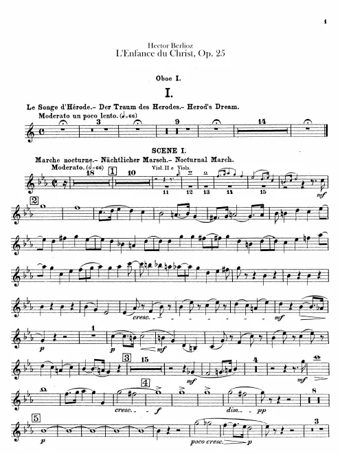 Oboe 1, English Horn (also Oboe 2)