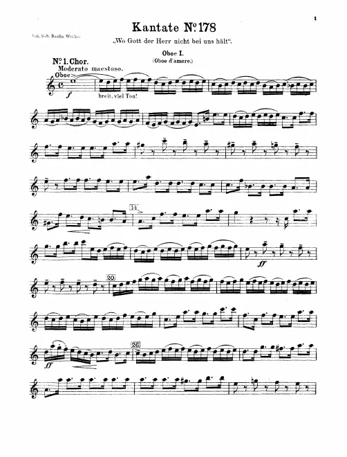 Oboe/Oboe d'amore 1, Oboe/Oboe d'amore (or English Horn) 2