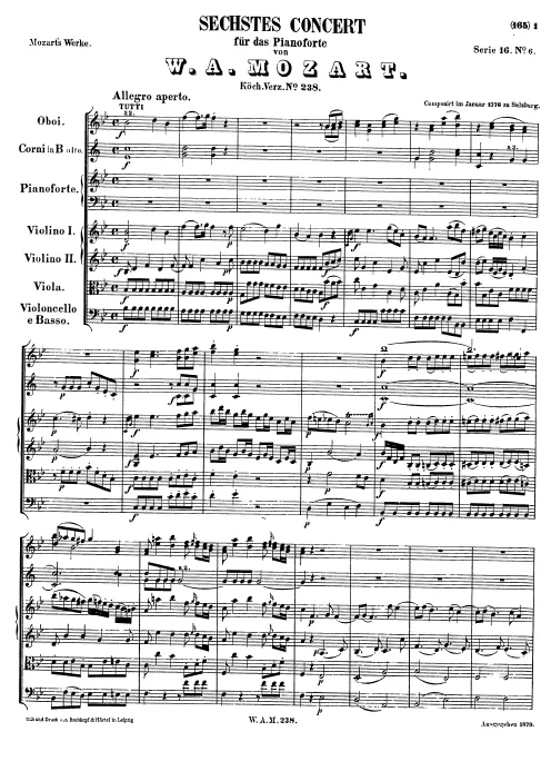I. Allegro aperto II. Andante un poco adagio