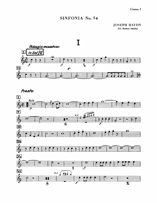 Horn 1, 2 (G/C basso)