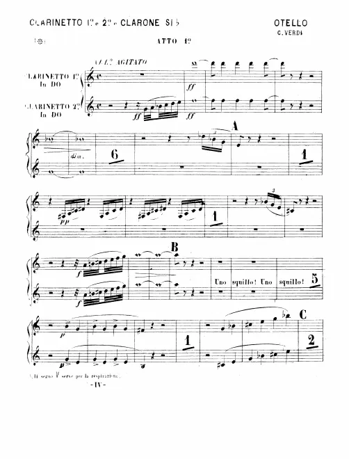 Clarinet 1/2, Bass Clarinet (C)