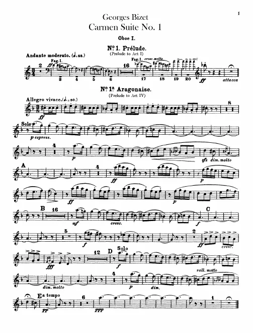 Oboe 1, 2 (also English Horn)