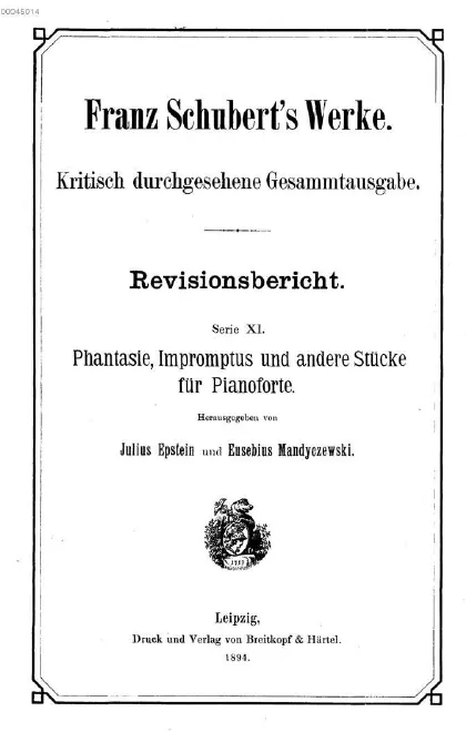 Vol.4. Phantasie, Impromptus und andere Stücke für Pianoforte (Serie XI)