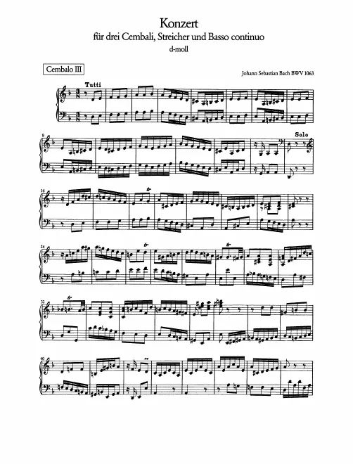 Harpsichord 3 solo